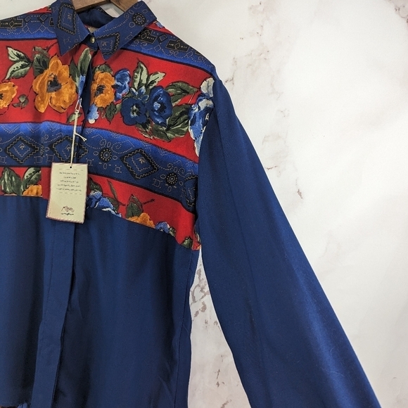 Vintage Roper Skirt Set Womens Large Button Midi Maxi Prairie Floral Western - Picture 9 of 16